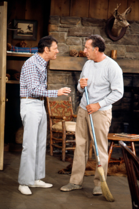 Primary image for Tony Randall and Jack Klugman in The Odd Couple cleaning up house 18x24 Poster