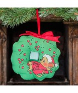 Vintage 90s Christmas Digital Countdown Ornament Mouse On Wreath WORKS - £37.18 GBP