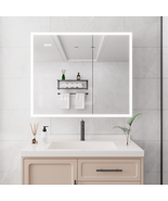 Bathroom Medicine Cabinet with Lights, 36×30 Inch LED Medicine Cabinet - £417.83 GBP