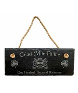 Garrett Irish Coat of Arms Slate Plaque Blessing - Céad Míle Fáilte - £21.48 GBP