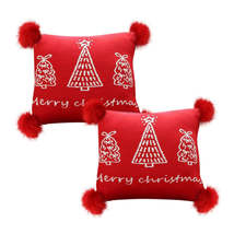 SOGA Set of 2 Whimsical Red Christmas Tree 45cm Decorative Pillow Covers - $1,278.89 MXN