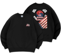 MADEHANMUT Korea Taegukgi x USA Flag Fleece Sweatshirt Casual Sports Lif... - €58,55 EUR