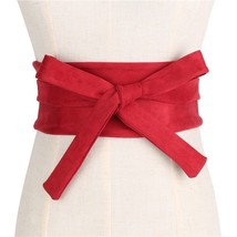 Lady Retro Velvet Belt Bows Obi Wide Corset Strap Sash Tie Wrap Dress Wiastband - £8.16 GBP