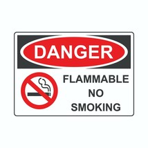 Danger Flammable No Smoking Sign Decal Sticker - £5.97 GBP+