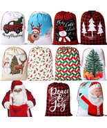 10 Pcs Large Christmas Santa Gift Bag 27.6 x 19.7 Inch Reusable Extra La... - $83.64