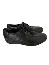 MUNRO Sport Womens Sneakers TORI Black Leather + Patent Leather Lace Up ... - £21.89 GBP