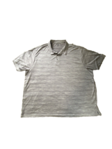 Architect Performance Polo Golf Shirt Mens Short Sleeve Grey/White Patte... - $13.99