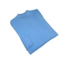 Men PRINCELY Italian Wool Blend Pullover Mock Slim 84001-00 Mavi Sky Blue 112 image 2
