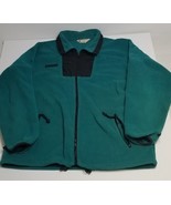 Vintage 90s Columbia Fleece Zip Jacket Made In USA Men&#39;s Large Green - £17.56 GBP