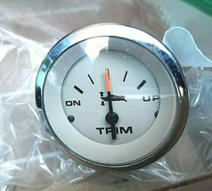 Teleflex TAN FACE Boat Trim Gauge 61903 Sahara Silver Evinrude Suzuki 2"... - $24.19