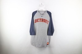 Nike Mens Large Center Swoosh Detroit Tigers Baseball 3/4 Sleeve Raglan T-Shirt - £34.87 GBP