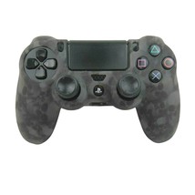 For PS4 Controller Silicone Grip Smoke Grey Skulls All Over Design - £6.40 GBP