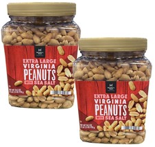 2 Packs Member&#39;s Mark Extra Large Virginia Peanuts with Sea Salt - 34.5 oz. - £18.71 GBP