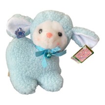 Vintage 1985 Applause Blue Lucy Lamb 6&quot; Easter Plush Stuffed Animal Toy ... - £39.95 GBP