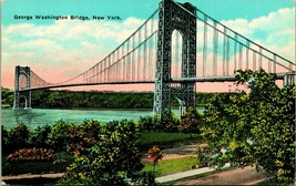 Vtg Postcard George Washington Bridge New York NY - Manhattan Card Publishing - £3.12 GBP