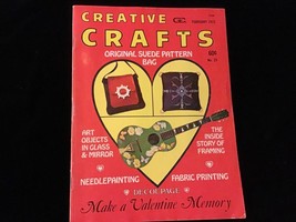 Creative Crafts Magazine February 1973 Suede Pattern Bag, Fabric Painting - £7.81 GBP