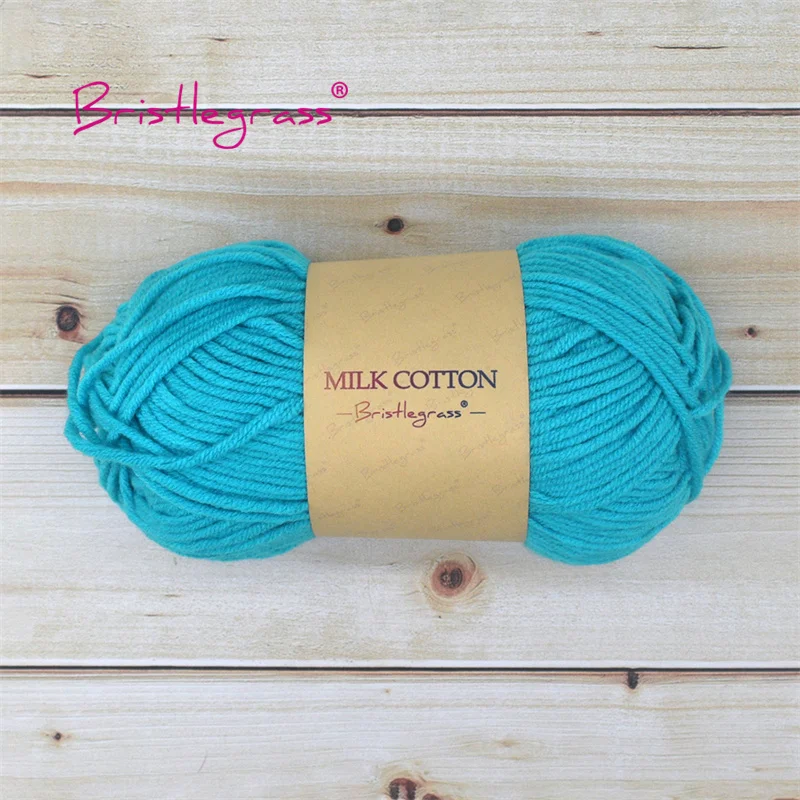 BRISTLEGRASS Acrylic Crochet Wool Yarn 50g Pom-poms Milk Cotton Hand -Vi... - €2,57 EUR