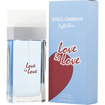 D &amp; G Light Blue Love Is Love By Dolce &amp; Gabbana Edt Spray 3.3 Oz - £68.05 GBP