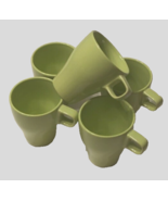 Ikea Fargrik Ceramic Lime Green Coffee Tea Hook Mugs 19894 Vintage Lot 5 - £14.40 GBP