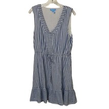 Draper James RSVP Blue and White Striped Dress Womens Size Large Sleeveless - $25.00