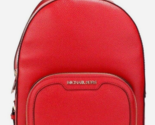 New Michael Kors Jaycee Medium Zip Pocket Backpack Leather Bright Red - £89.57 GBP