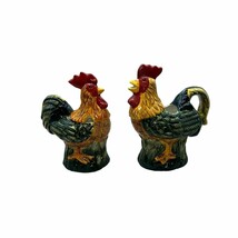 Rooster Chicken Ceramic Sugar &amp; Creamer Set Lidded Home Farmhouse Kitchen Decor - $19.79