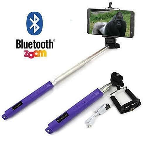 Color: Pink - Selfi Monopod Telescopic Stick with Bluetooth &amp; Zoom controls - $58.87