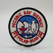 Vintage BSA 1974 Peconic Bay District Polar Bear 3&quot; Round Patch - £10.16 GBP