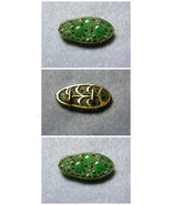 18-19th Chinese nature green jade buckle China antique - $1,199.05
