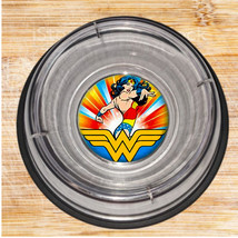 Wonder Woman Snack Cereal Change Dish or Pet Bowl NEW. Clear holds 14oz. - £9.80 GBP