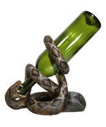 Rustic Western Coiled Diamondback Rattlesnake Snake Wine Bottle Holder F... - £36.65 GBP