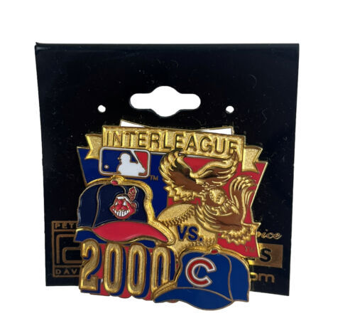 2000 MLB Interleague Play Pin Chicago Cubs vs. Cleveland Indians Baseball - £16.18 GBP