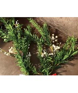 Lot of 2 Artificial Flowers Christmas Holiday White Berries Bloom Room D... - €10,51 EUR