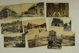 Vintage 10PC Travel Paper Souvenir Postcards Belgium Brussels Architecture - £11.88 GBP