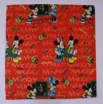 Disney Mickey &amp; Minnie Mouse Throw Pillow Slip Case School Theme 14X15&quot; - £23.55 GBP