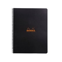 Rhodia A4+ Lined and Margin Notebook - Black  - $19.00