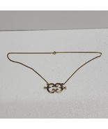 Signed ALVA Museum Replica Perched Birds Antique Gold tone Pendant Necklace - $46.93 CAD