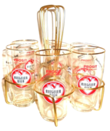 6 Riegeler Bier Meyer &amp; Söhne Riegel German Beer Glasses &amp; Servicing Tra... - £70.54 GBP