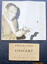PAUL ROBESON : (  HAND SIGN AUTOGRAPH PROGRAMME CARD &amp; VINTAGE PHOTO) WOW - $40,689.33 MXN