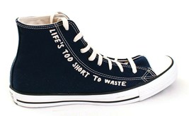 Converse Allstar Renew Blue Life&#39;s Too Short To Waste Hi Top Sneakers Me... - £70.78 GBP