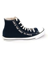 Converse Allstar Renew Blue Life&#39;s Too Short To Waste Hi Top Sneakers Me... - £71.72 GBP