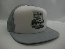 Pinecrest Speedway Reunion 87 Hat Vintage Gray White Snapback Trucker Cap - £15.48 GBP