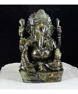 Divine Natural Labradorite 9&quot; 24250 Ct Gemstone Ganesha Statue For Home ... - €1.072,51 EUR