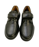 Doctor Comfort Mens Shoes Size 8 M Black Scott Leather Hook Loop - $36.58