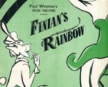 Finian&#39;s Rainbow Souvenir Program Paul Winston&#39;s Music Theatre 1952 - $17.82