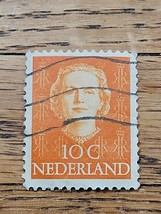 Netherlands Stamp Queen Juliana 10c Used 308 Wave Cancel - $0.99