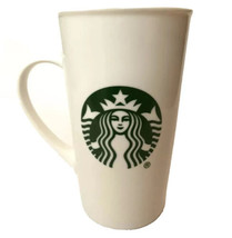 Starbucks Tall Coffee Mug 2015 Green White Mermaid Logo Ceramic Cup 16 oz - $12.86