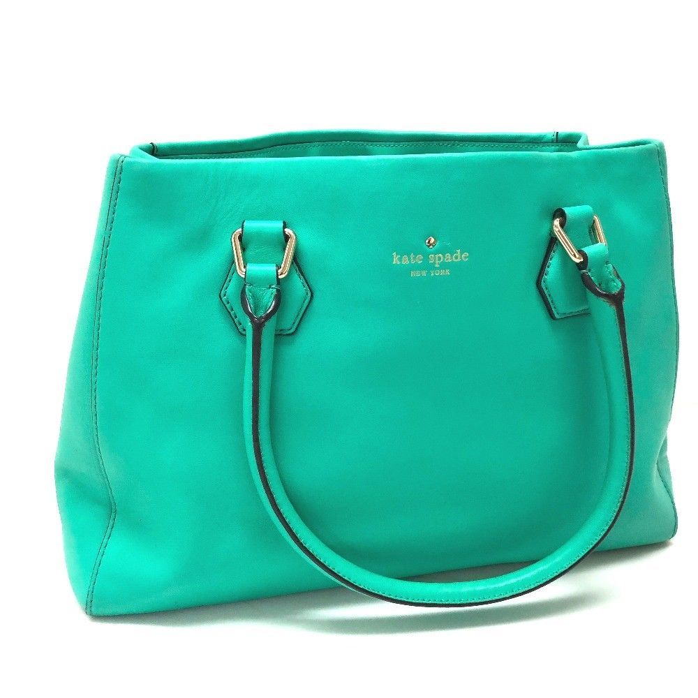 AUTHENTIC Kate Spade Shoulder Bag Tote Bag Green Leather - $140.00