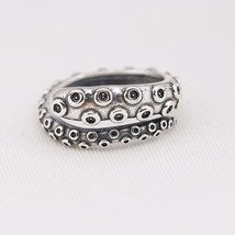 Genuine 925 Sterling Silver Vintage Octopus Tentacles Ring Compatible With Europ - £19.66 GBP
