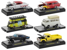 &quot;Auto Shows&quot; 6 piece Set Release 59 IN DISPLAY CASES 1/64 Diecast Model Cars by - $78.38